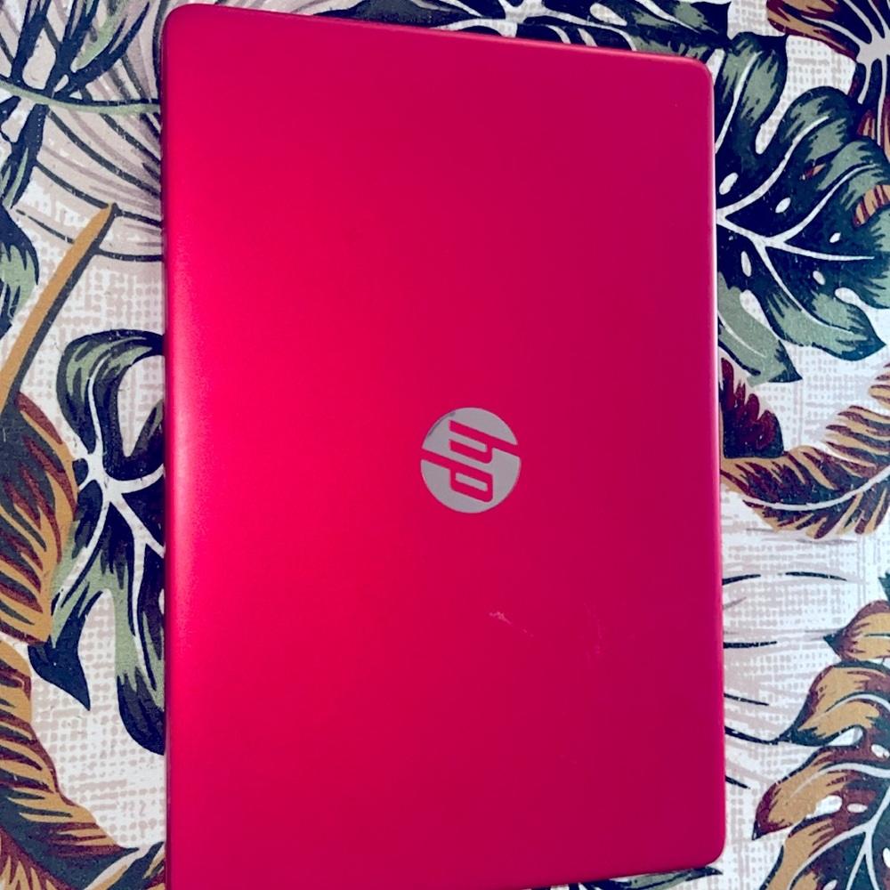 Red HP laptop 15.2 inch